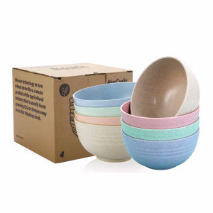 green-goose Bio-based Kommen (Set van 8) – Licht, BPA-vrij & Vaatwasserbestendig