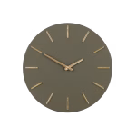 Brixen Wandklok Ø36 cm – Donkergroen met Gouden Wijzers